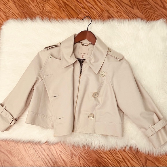 ⭐️ Ted Baker Boxy Crop Trench Jacket - Picture 2 of 13